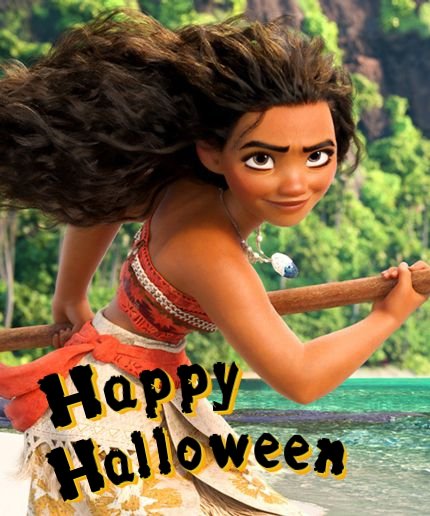 moana halloween cards